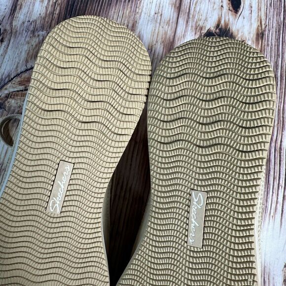 Skechers VITA WEDGE Womens Size 7.5 Gold Sneakers Athletic Casual Shoes 48770 - Picture 9 of 10